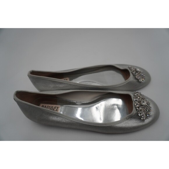 Badgley Mischka Silver Flats with Embellishment - Picture 6 of 10